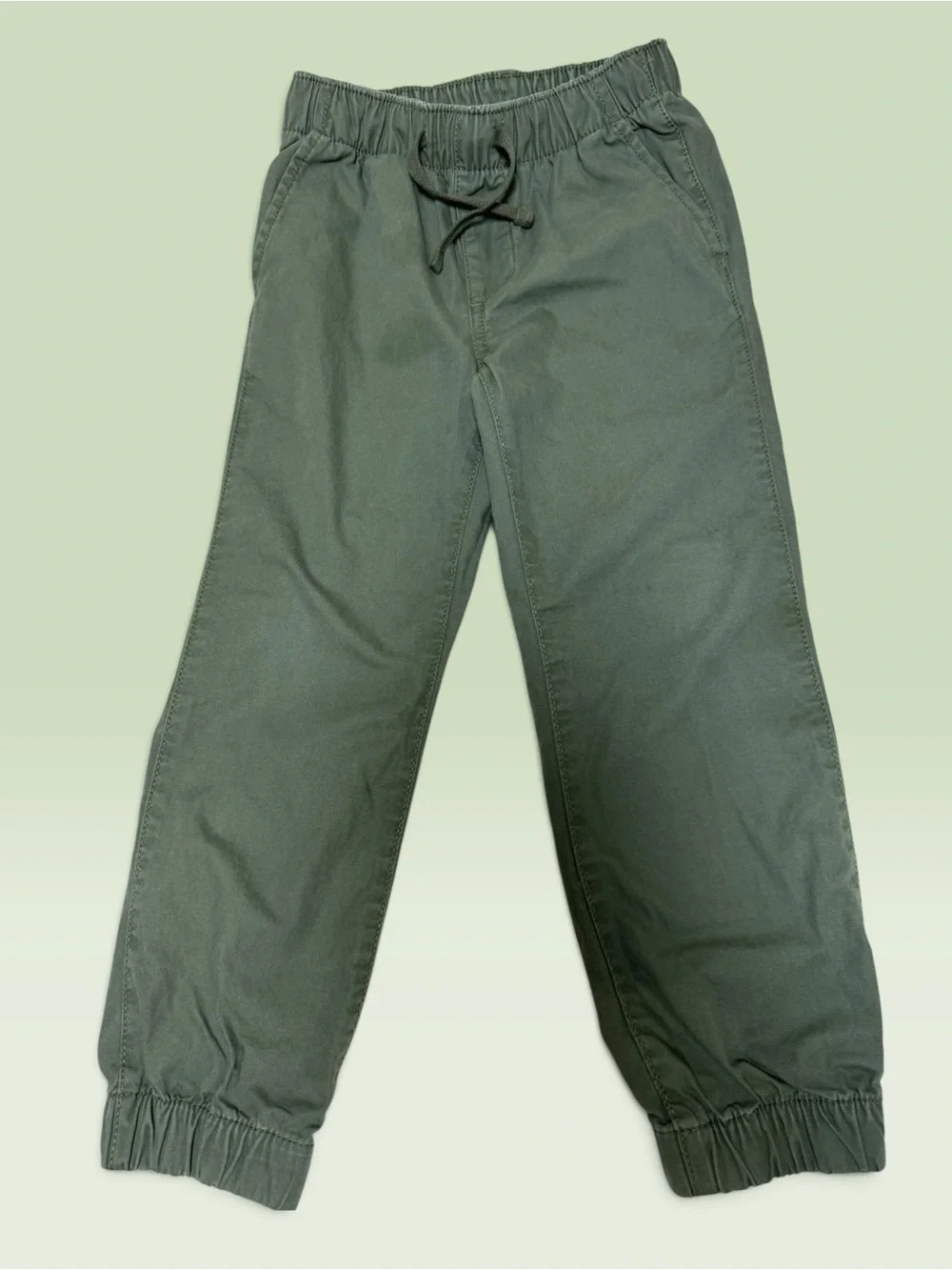 Gap Kids Boys Olive Green Jogger Pants Size S Regular | Nicole Thrift Value